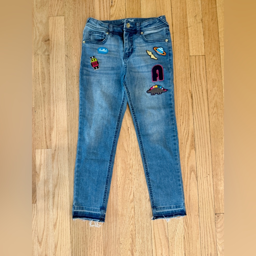 Cat & Jack Blue Girls Jeans with Patches